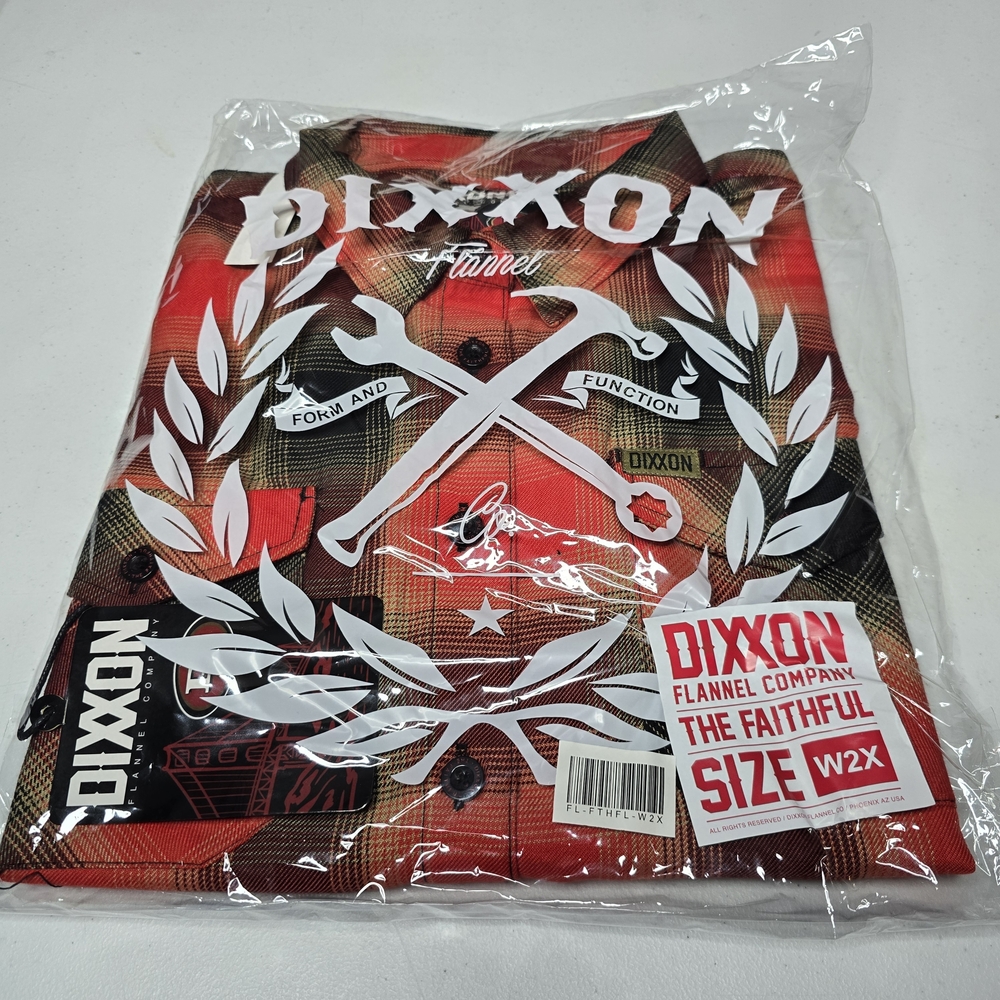 DIXXON FLANNEL - FAITHFUL Flannel Shirt - Women's 2X - San Francisco 49ers